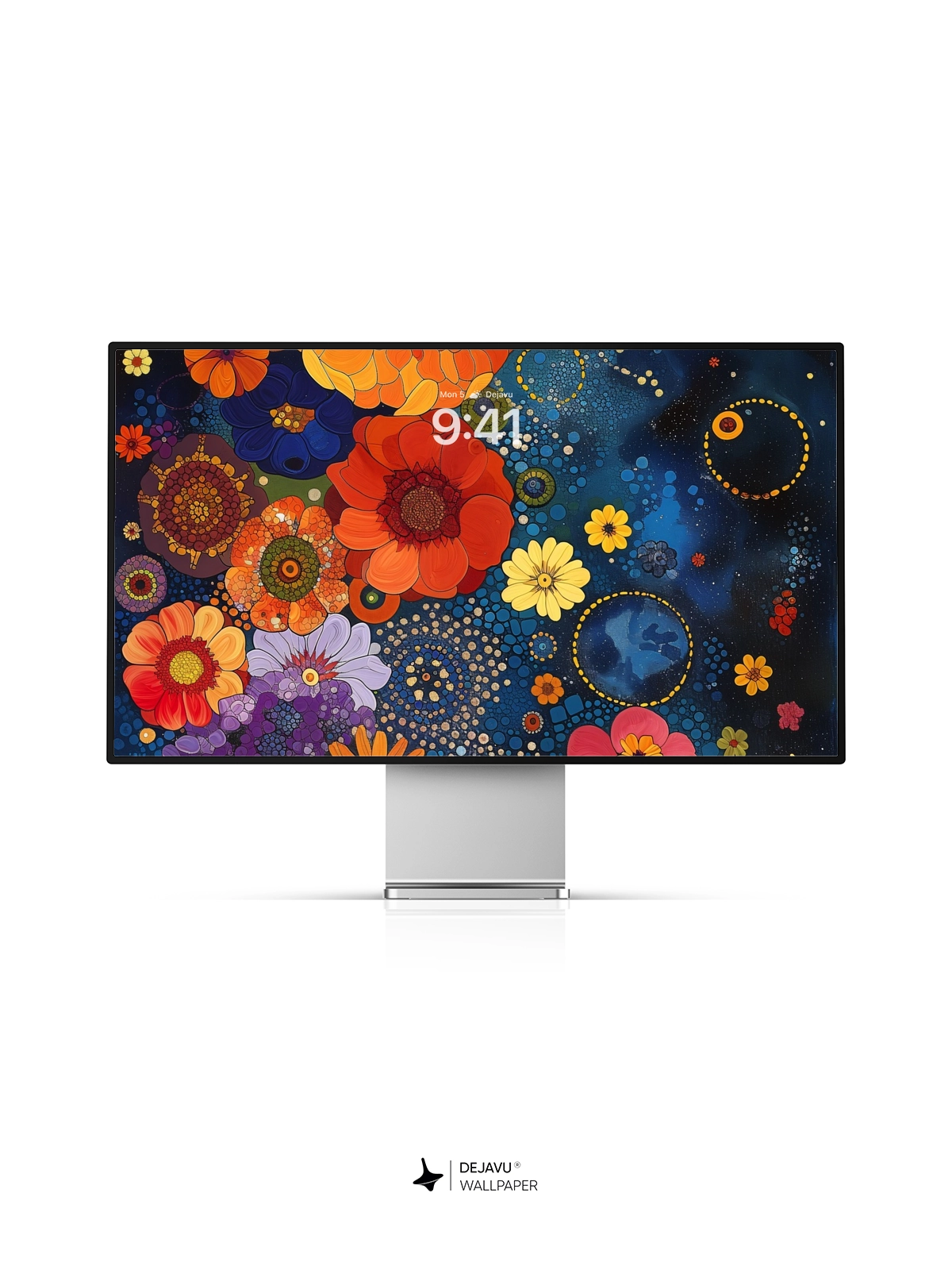 8K Abstract Floral Painting Wallpaper