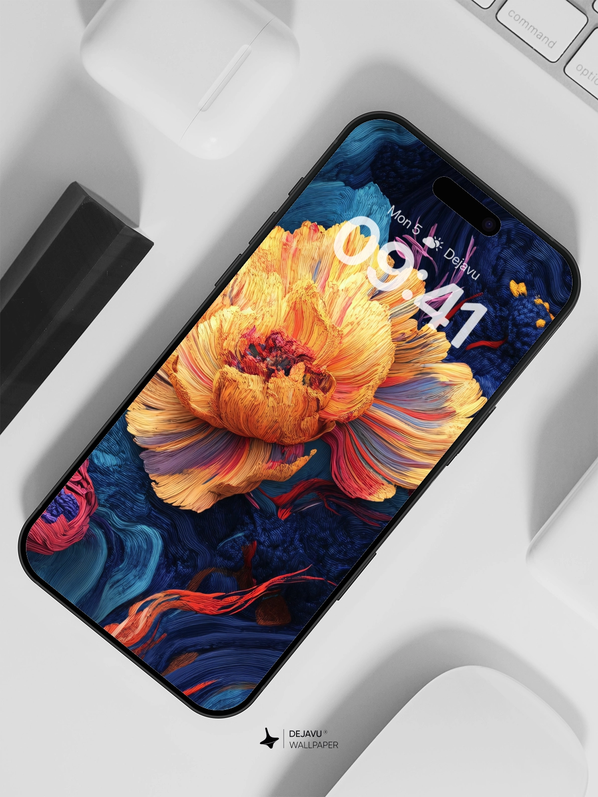 8K Abstract Floral Painting Wallpaper