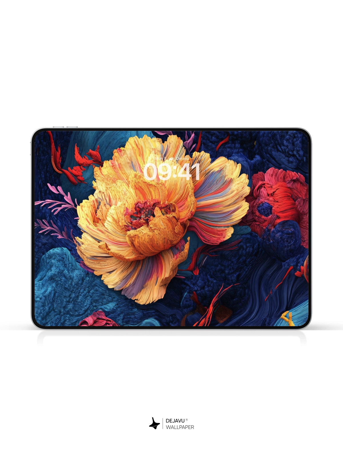 8K Abstract Floral Painting Wallpaper