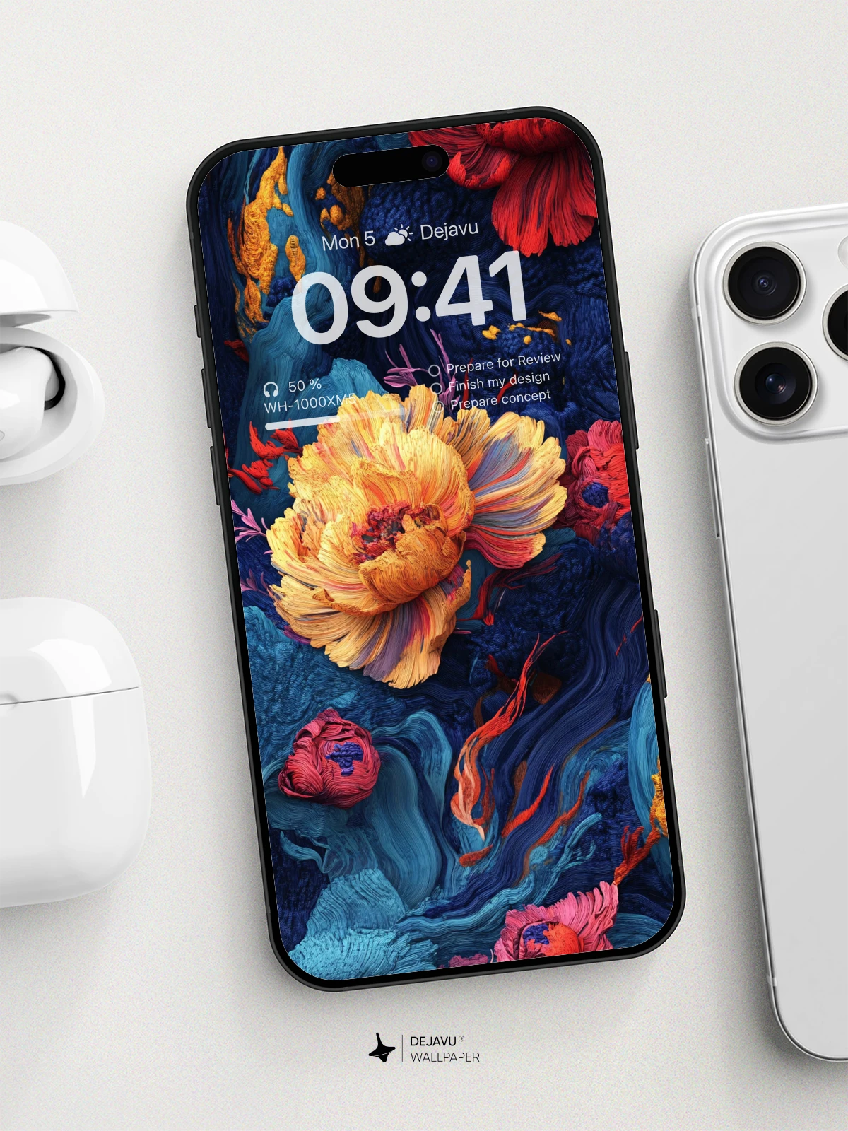 8K Abstract Floral Painting Wallpaper