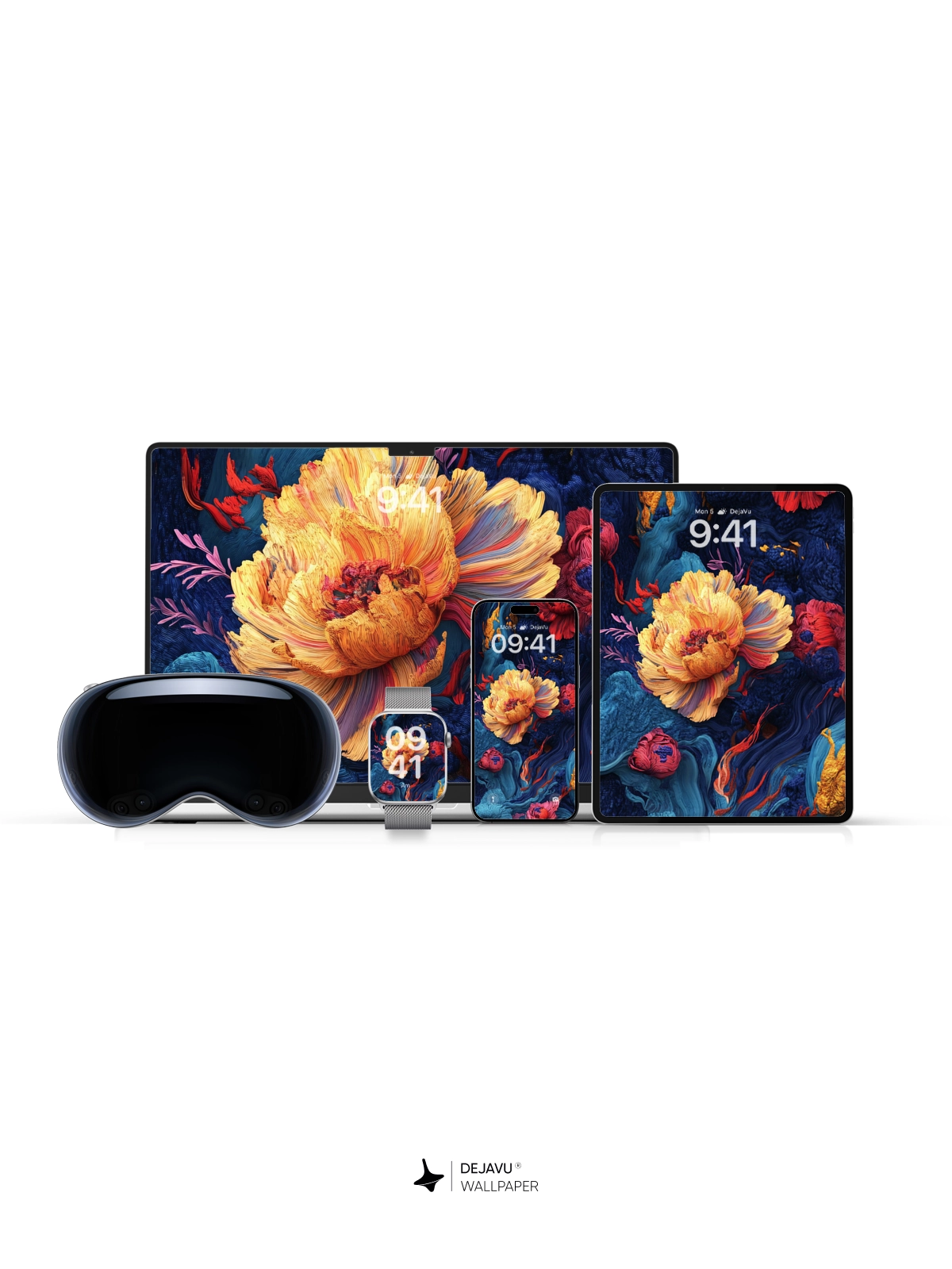 8K Abstract Floral Painting Wallpaper