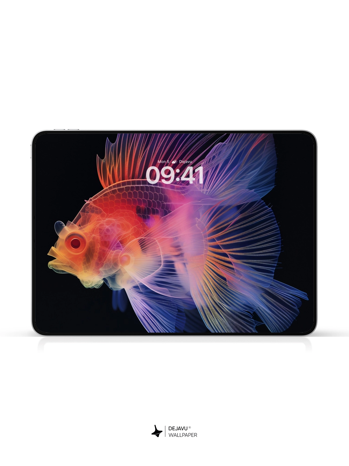 8K Abstract Fish Wallpaper: Minimal Aesthetic with Soft Gradient