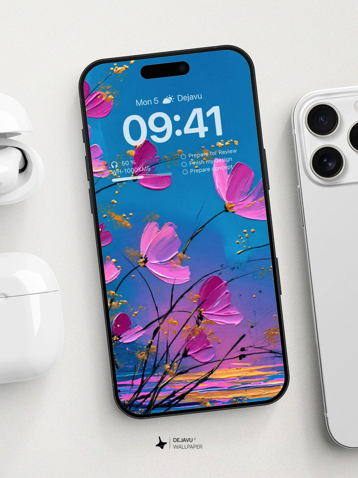 8K Abstract Floral Painting Wallpaper
