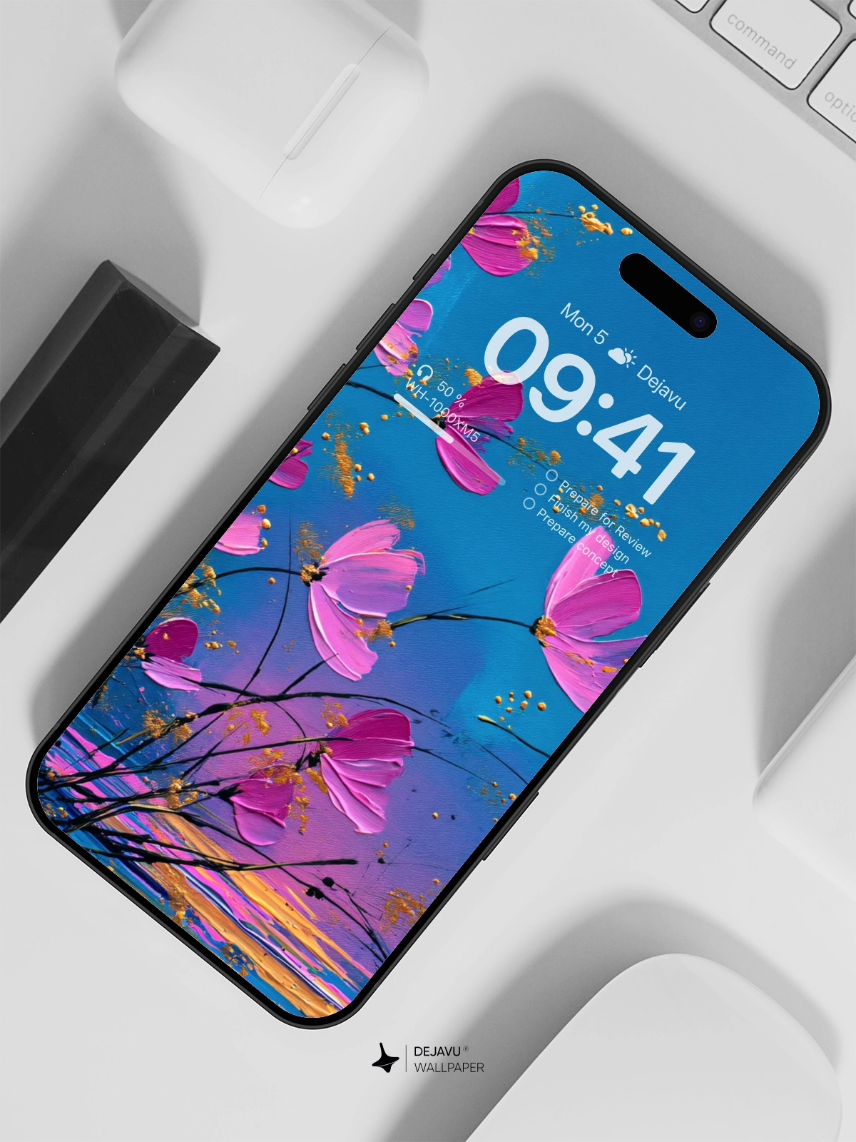 8K Abstract Floral Painting Wallpaper