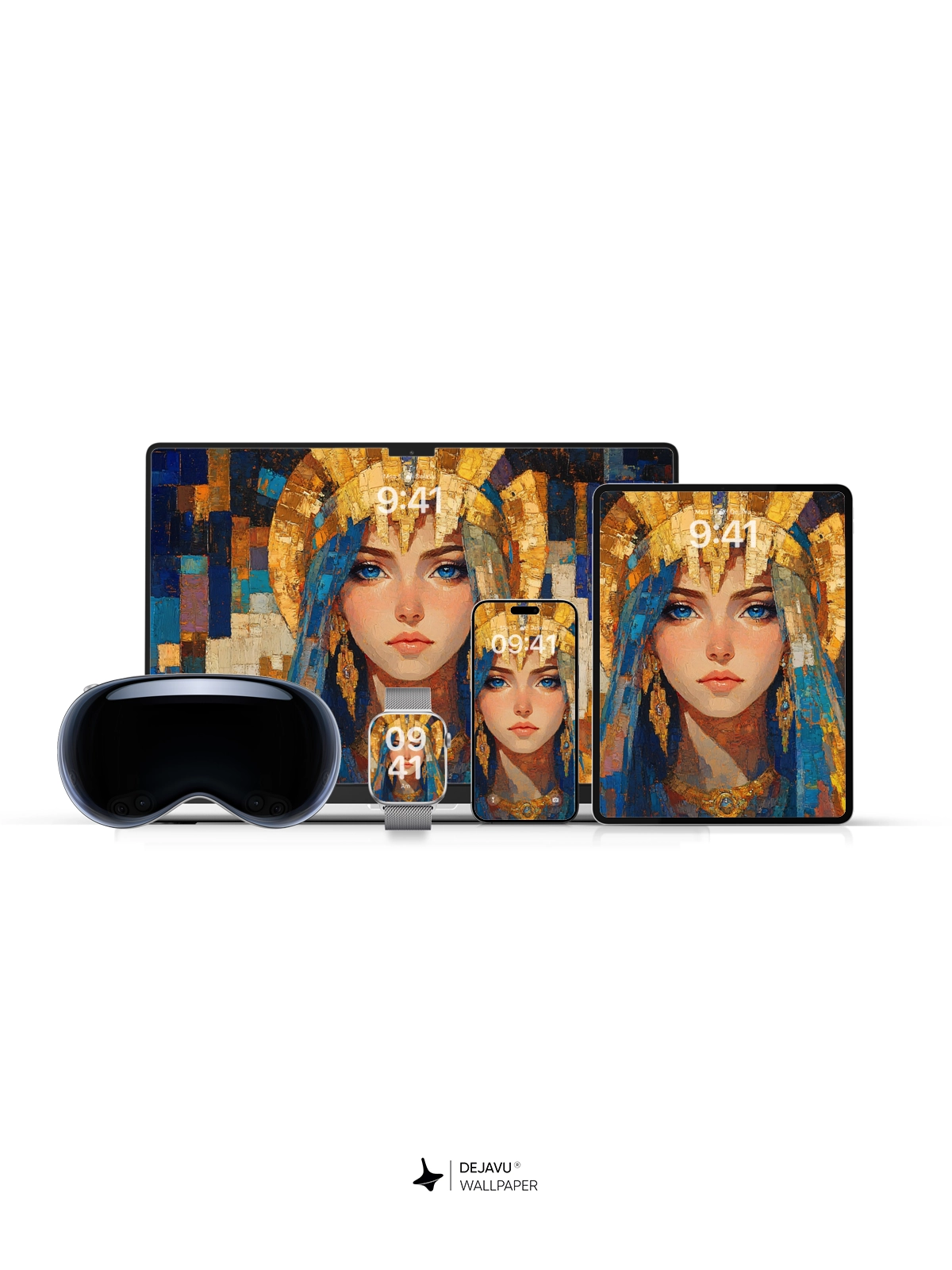 8K Abstract Egyptian Queen Painting Wallpaper