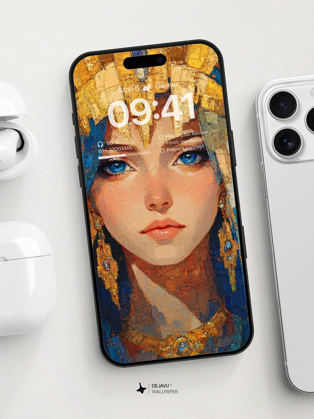 8K Abstract Egyptian Queen Painting Wallpaper