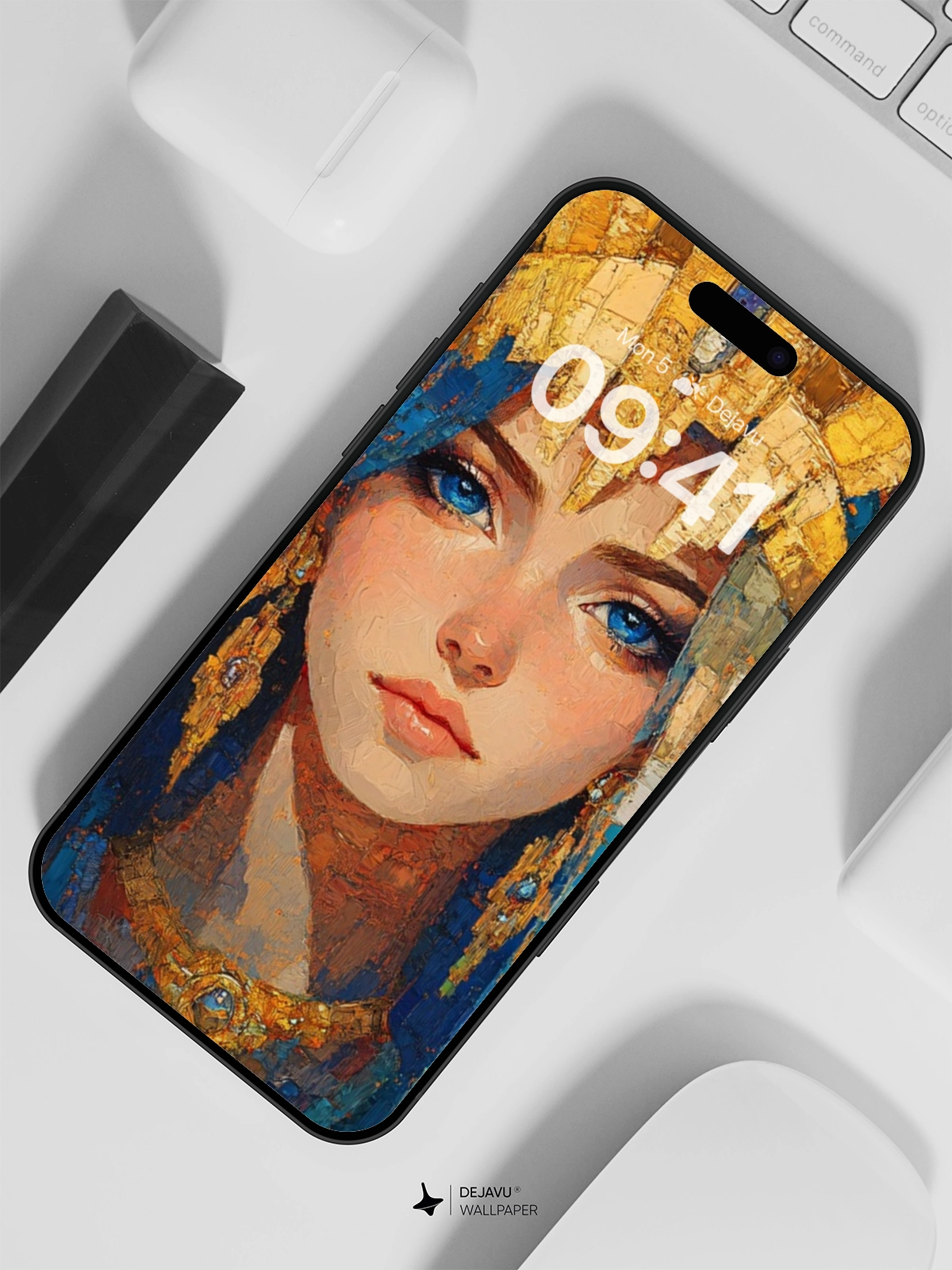 8K Abstract Egyptian Queen Painting Wallpaper