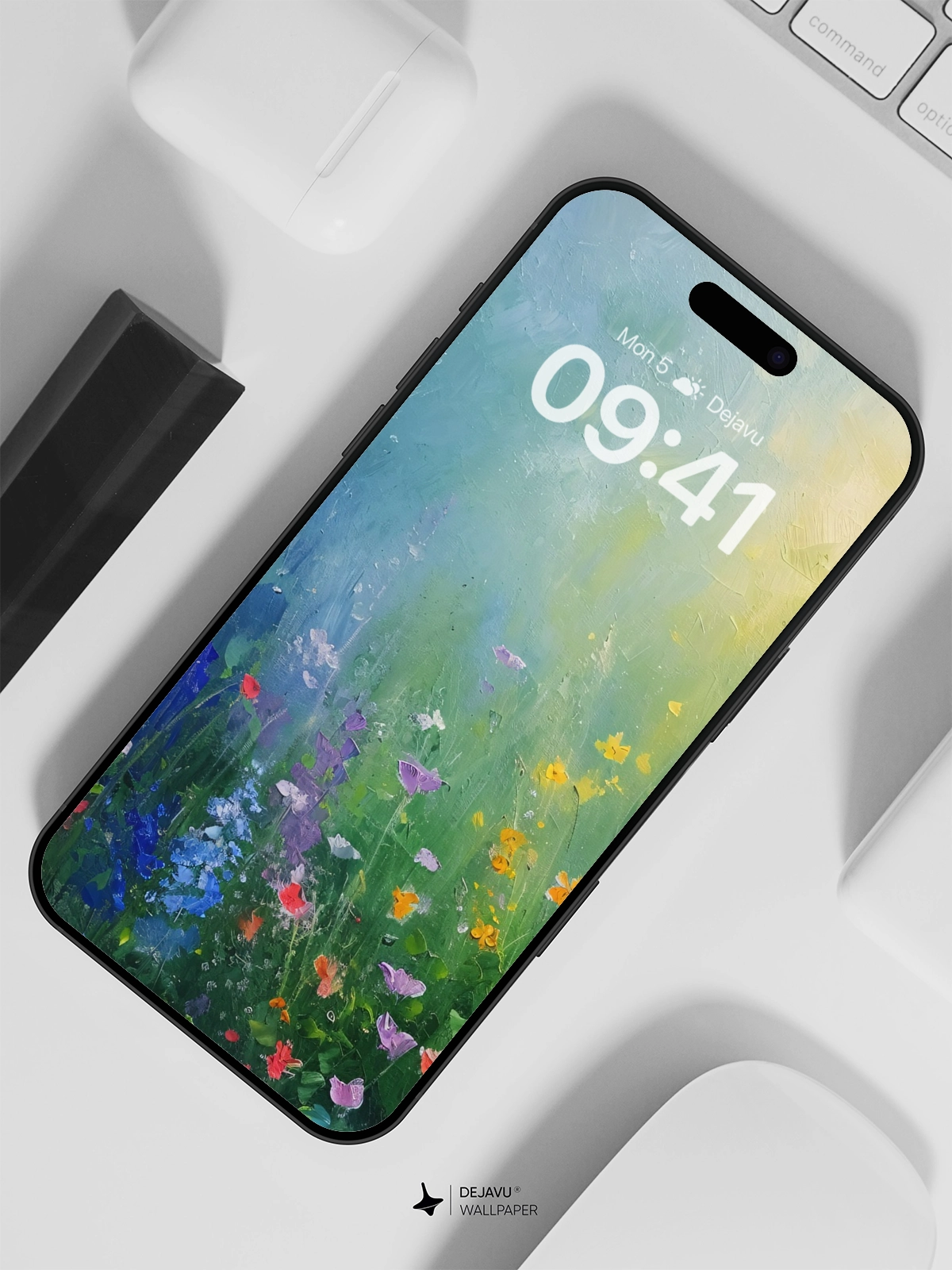 8K Abstract Floral Painting Wallpaper