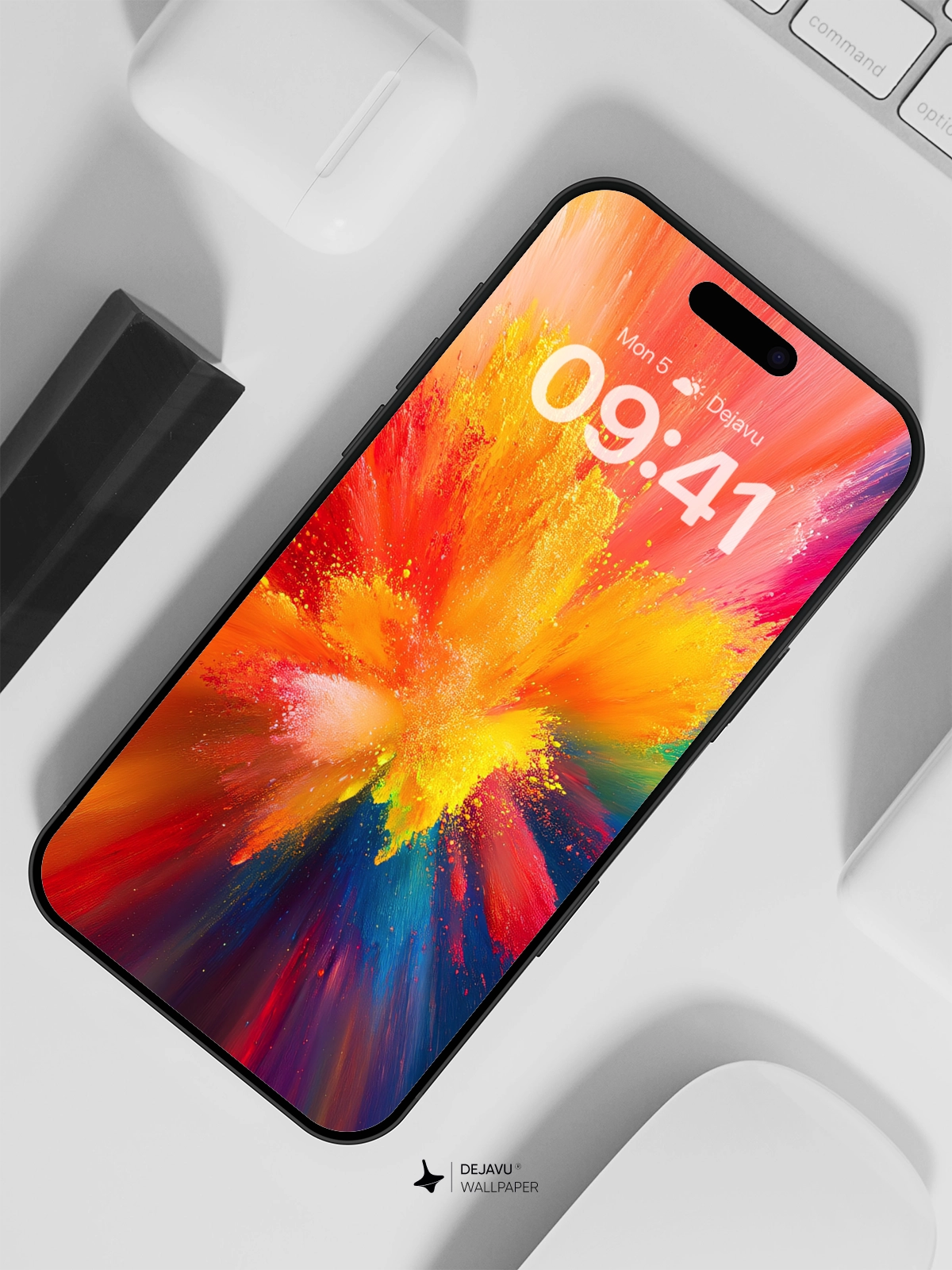 8K Abstract Explosion of Colors Wallpaper