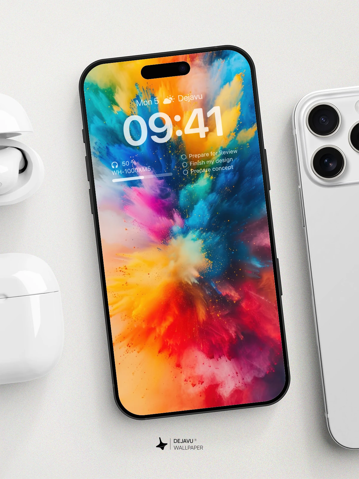 8K Abstract Color Burst Wallpaper