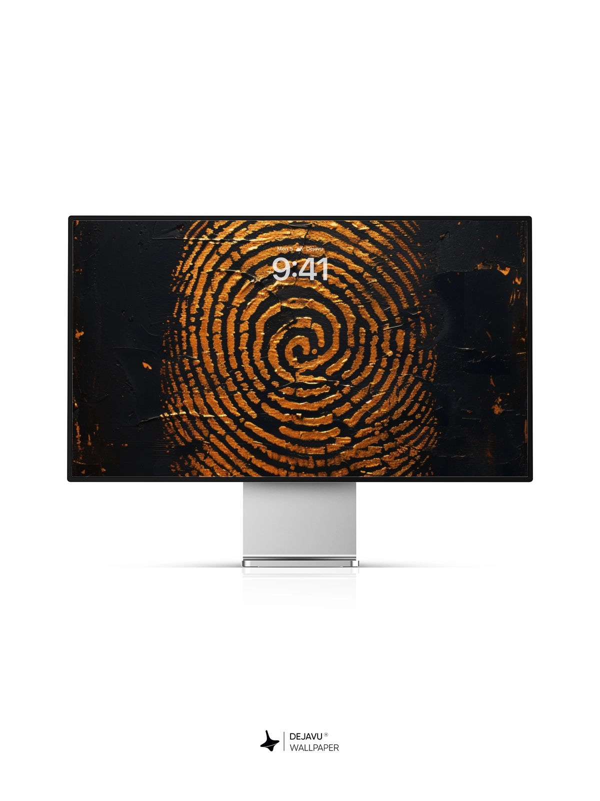 8K Abstract Fingerprint Art: Minimal Tech Wallpaper