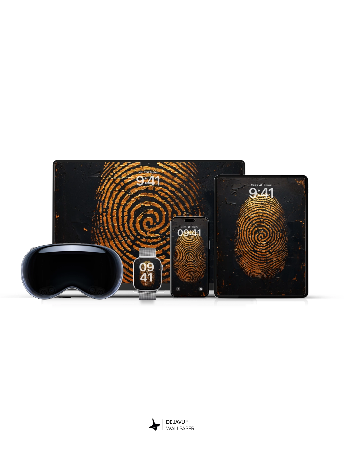 8K Abstract Fingerprint Art: Minimal Tech Wallpaper