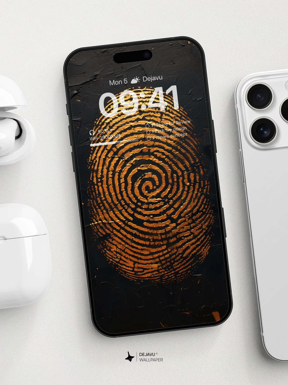 8K Abstract Fingerprint Art: Minimal Tech Wallpaper