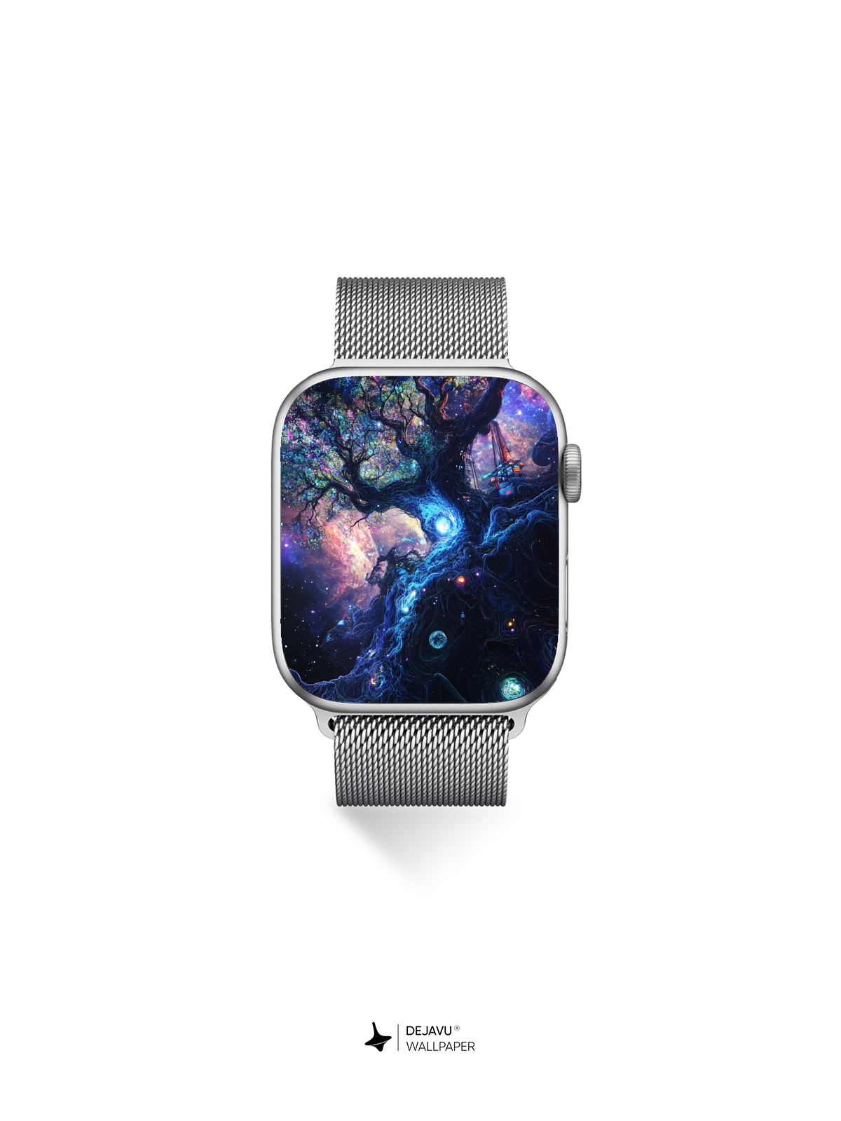 8K Abstract Cosmic Tree Wallpaper