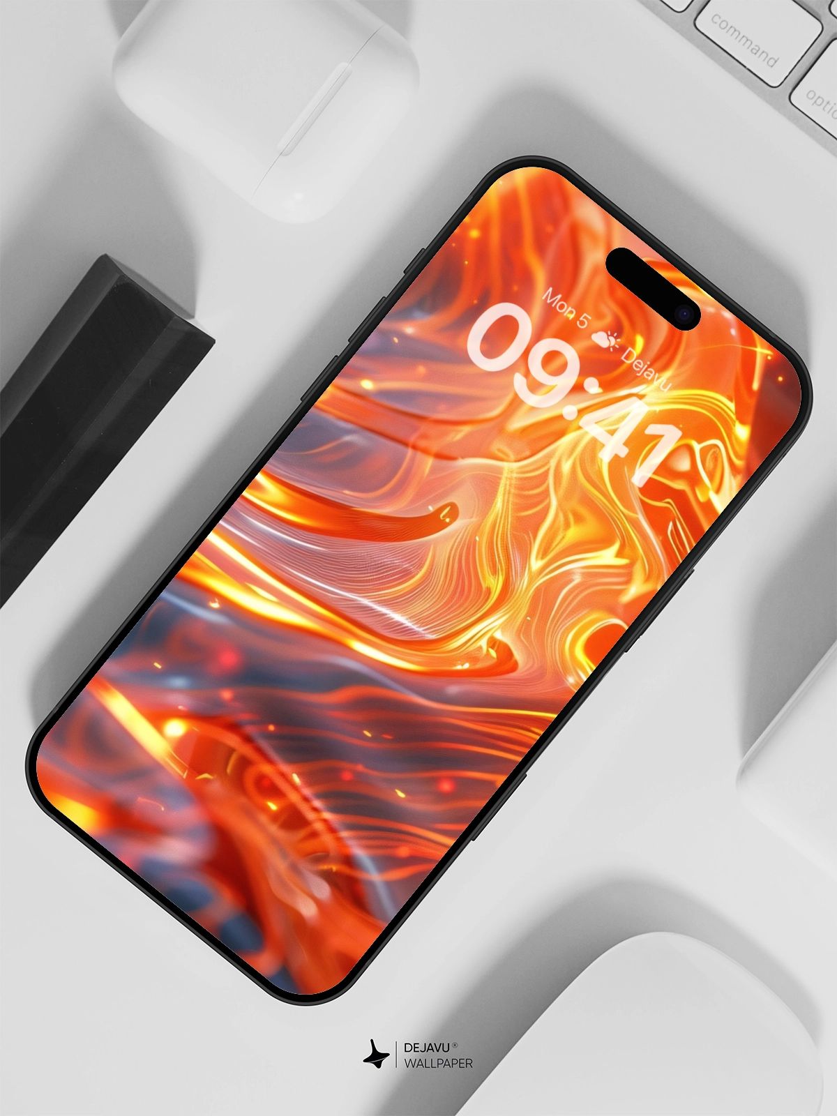 8K Abstract Flame Wallpaper: Minimal Aesthetic & Tech-Inspired Design