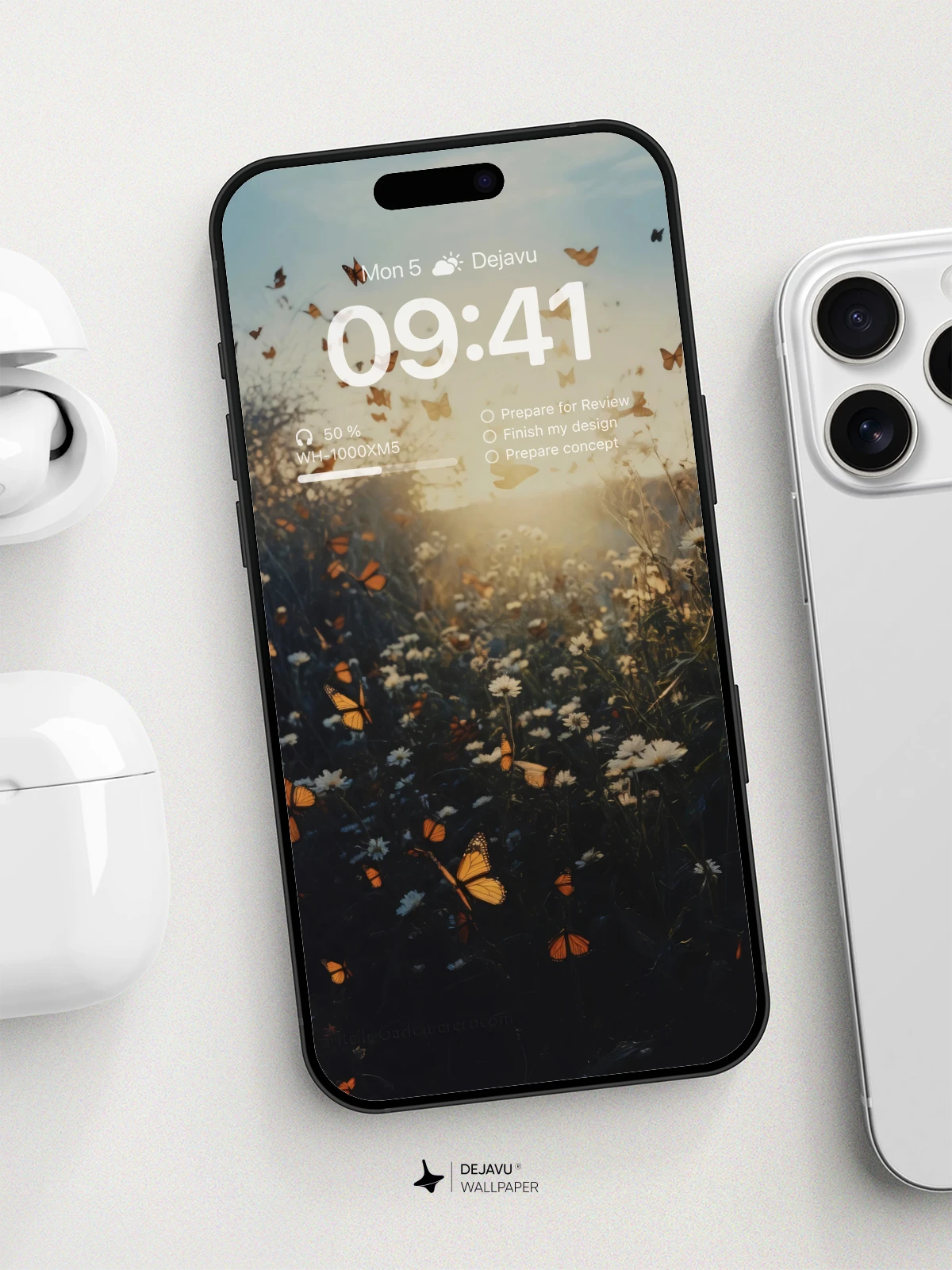 8K Aesthetic Nature Wallpaper: Butterflies in a Dreamy Meadow