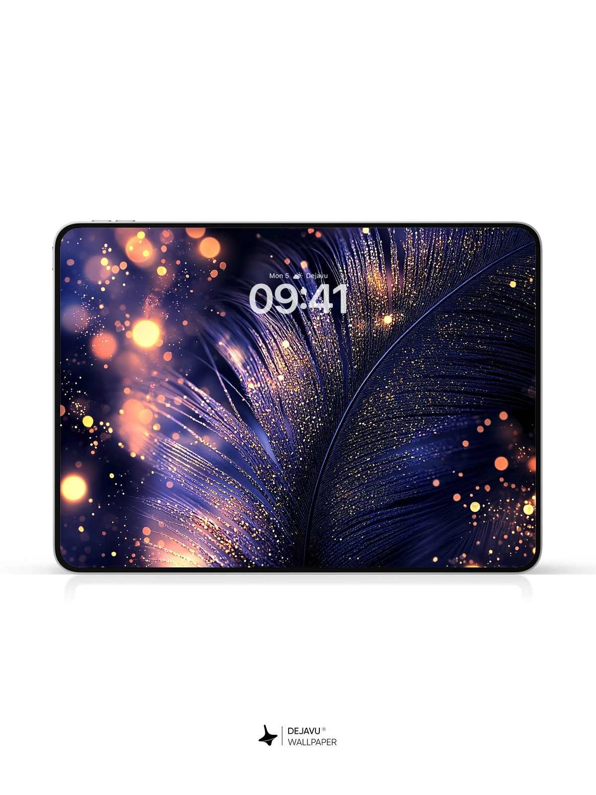 8K Abstract Feather Wallpaper with Glittering Lights