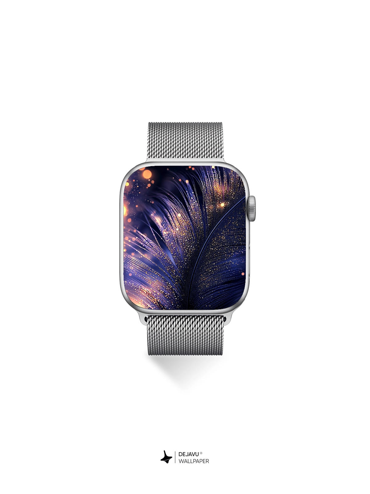 8K Abstract Feather Wallpaper with Glittering Lights