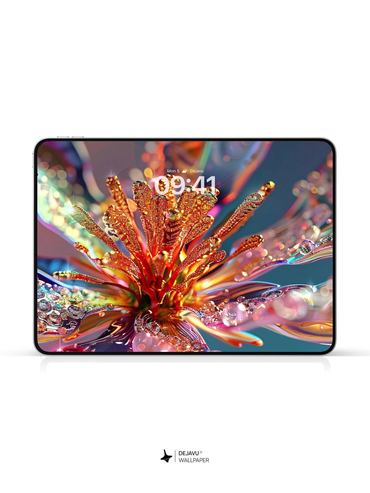 8K Abstract Floral Tech Wallpaper