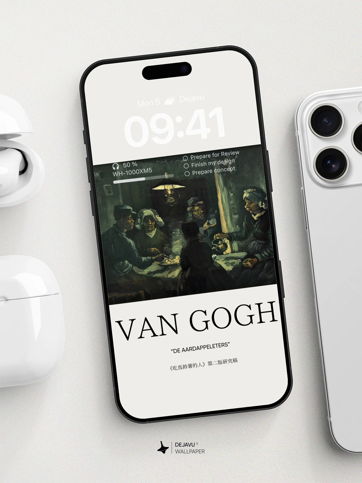 8K Minimal Aesthetic Van Gogh Painting Wallpaper for iPhone & Android