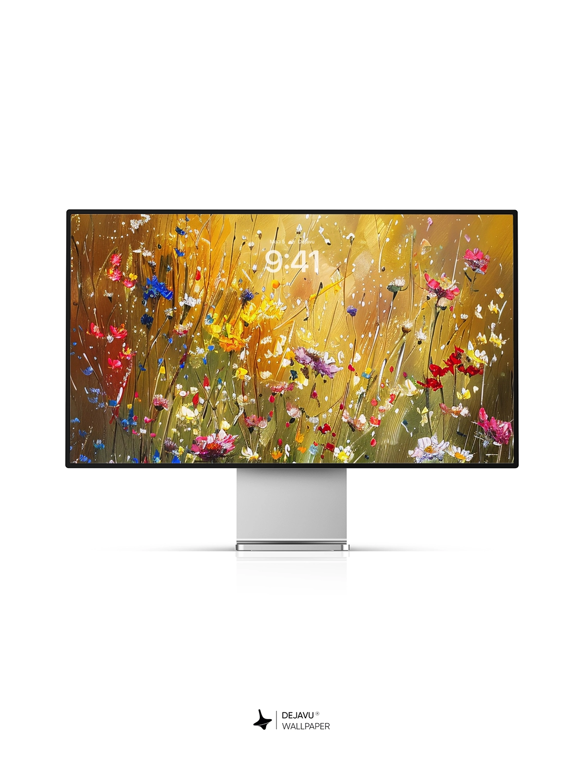 8K Abstract Floral Painting Wallpaper
