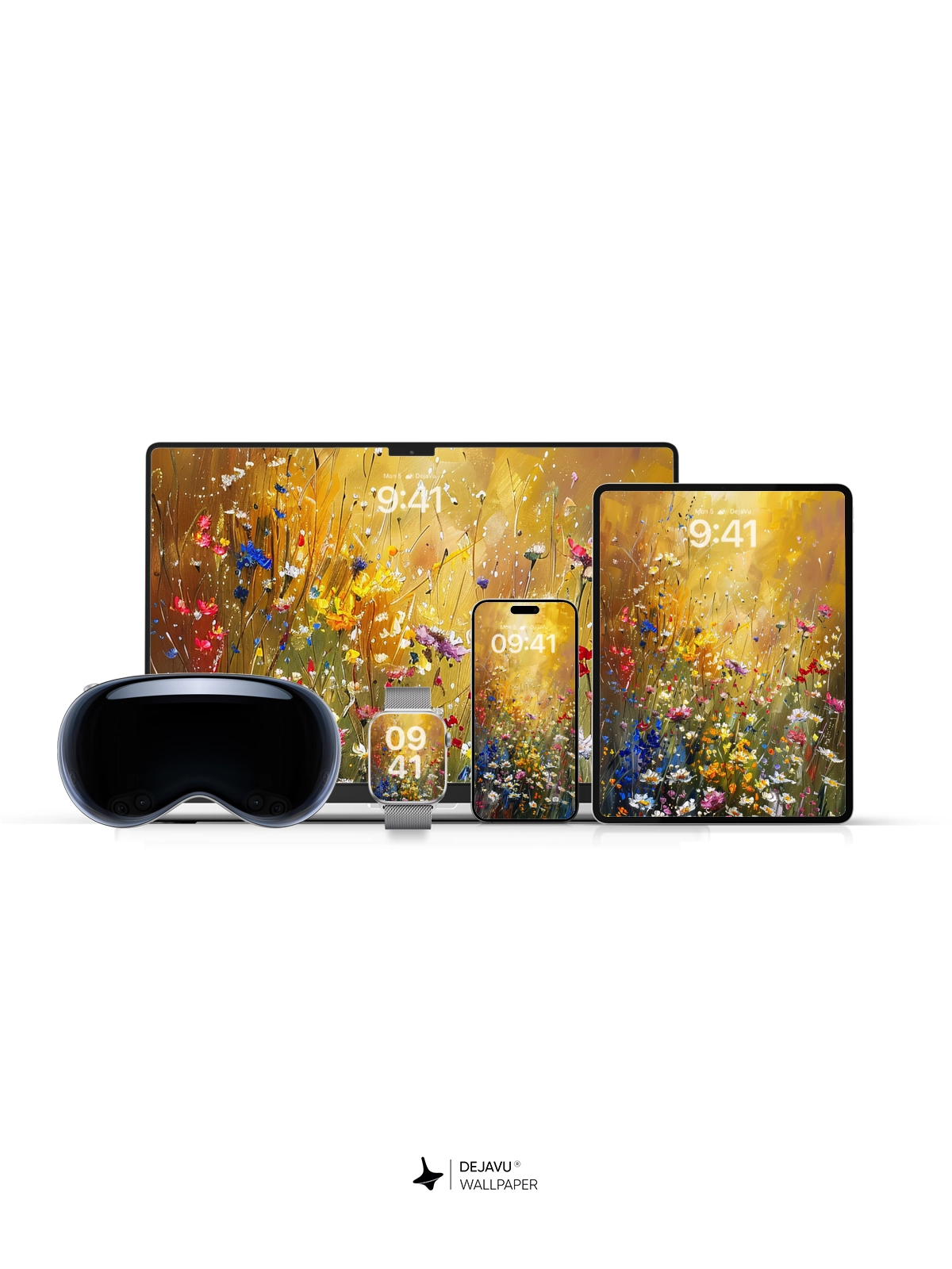 8K Abstract Floral Painting Wallpaper