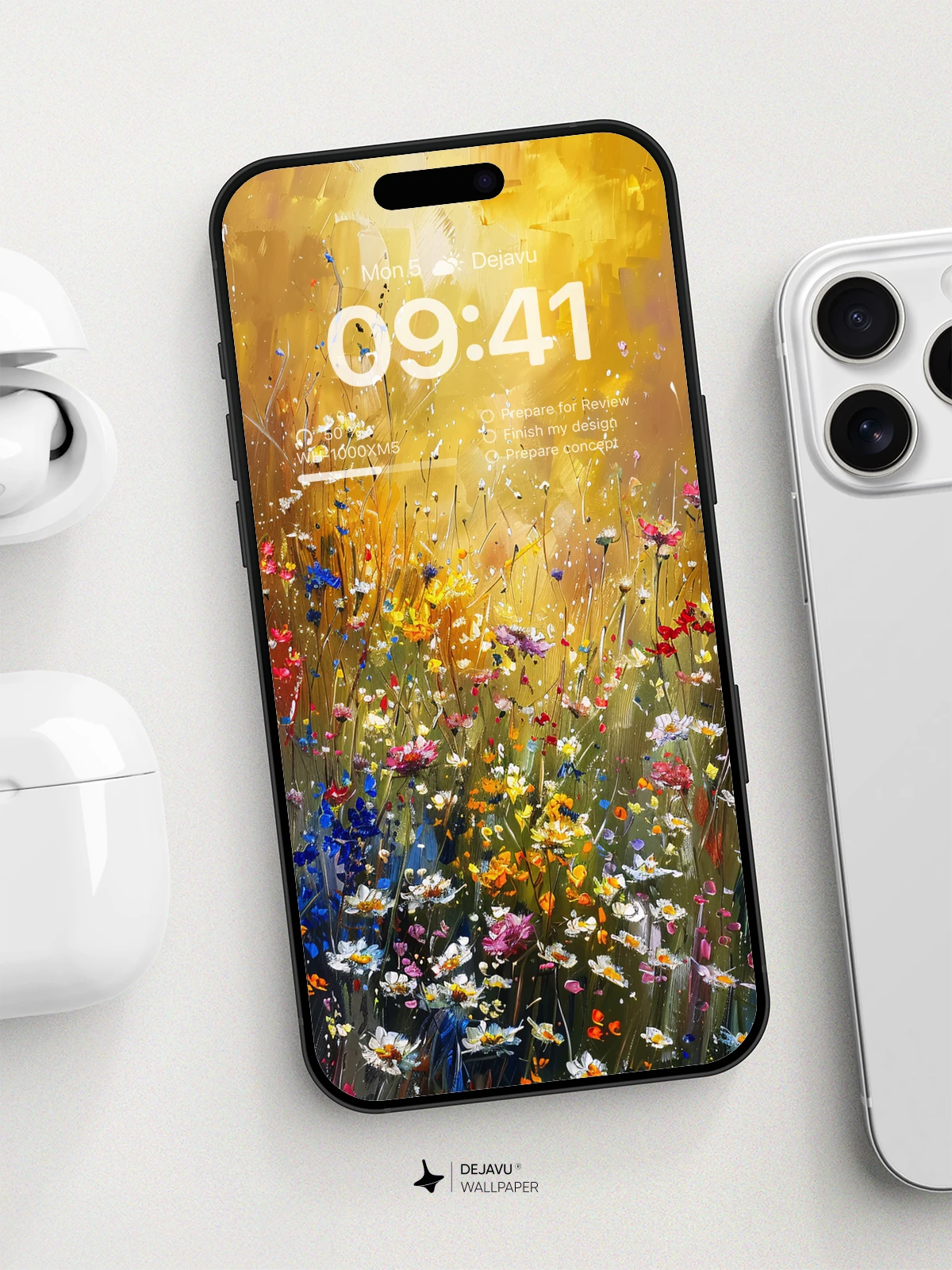 8K Abstract Floral Painting Wallpaper