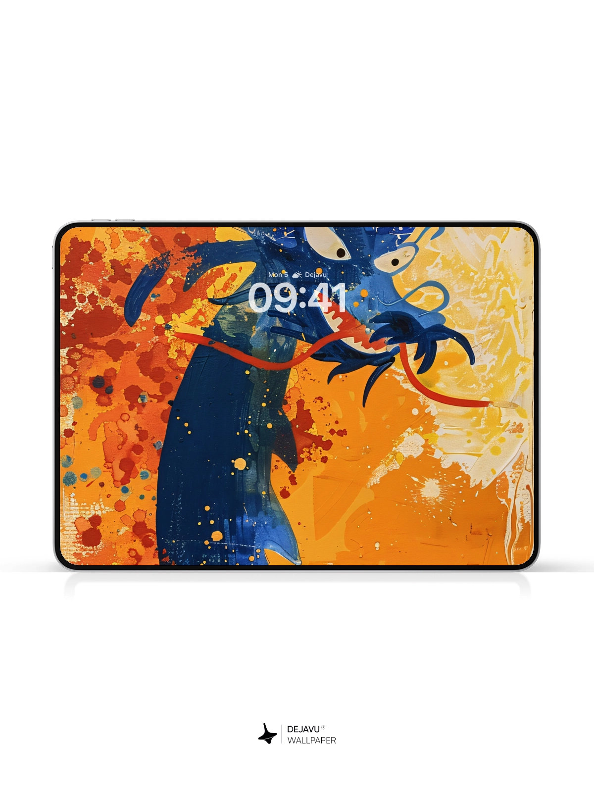 8K Abstract Dragon Painting: Vibrant and Dynamic Wallpaper