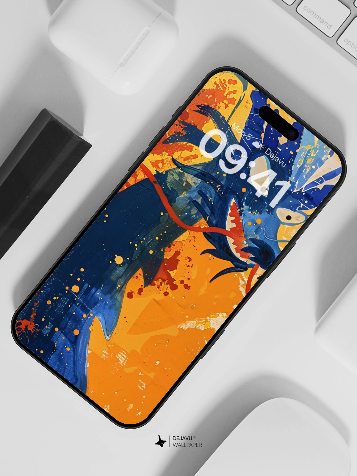 8K Abstract Dragon Painting: Vibrant and Dynamic Wallpaper