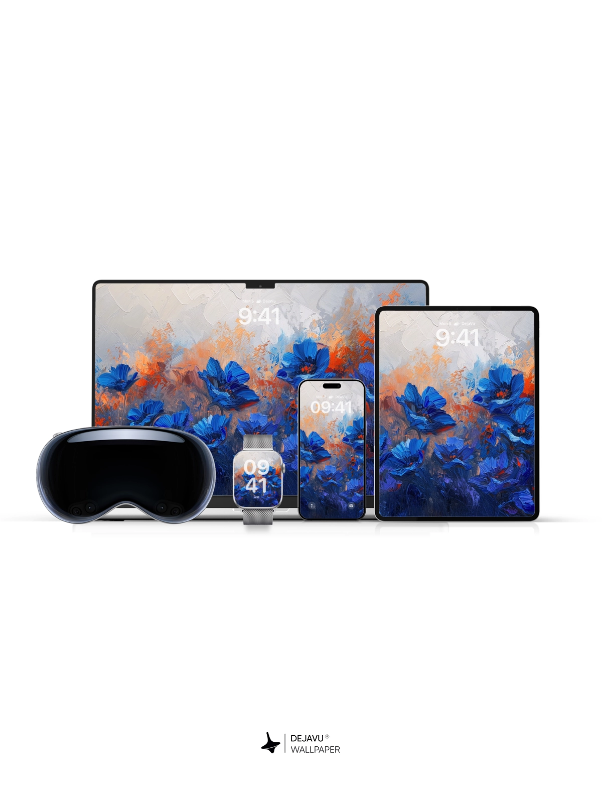 8K Abstract Floral Painting Wallpaper