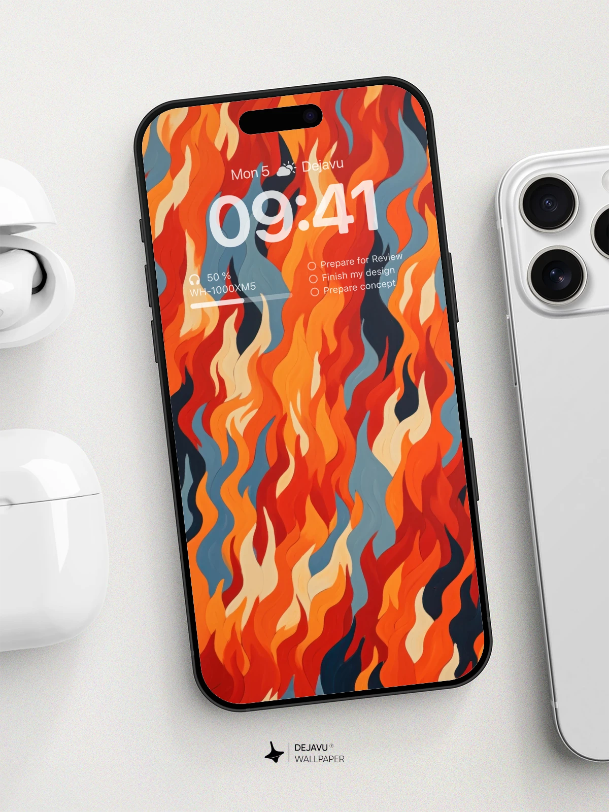 8K Abstract Flame Minimalist Wallpaper