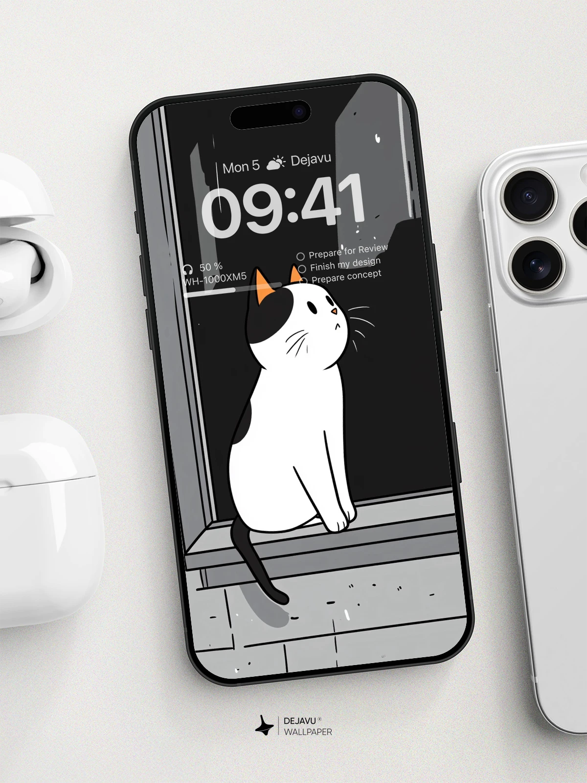 Whimsical Cat Wallpaper 8K for Phone