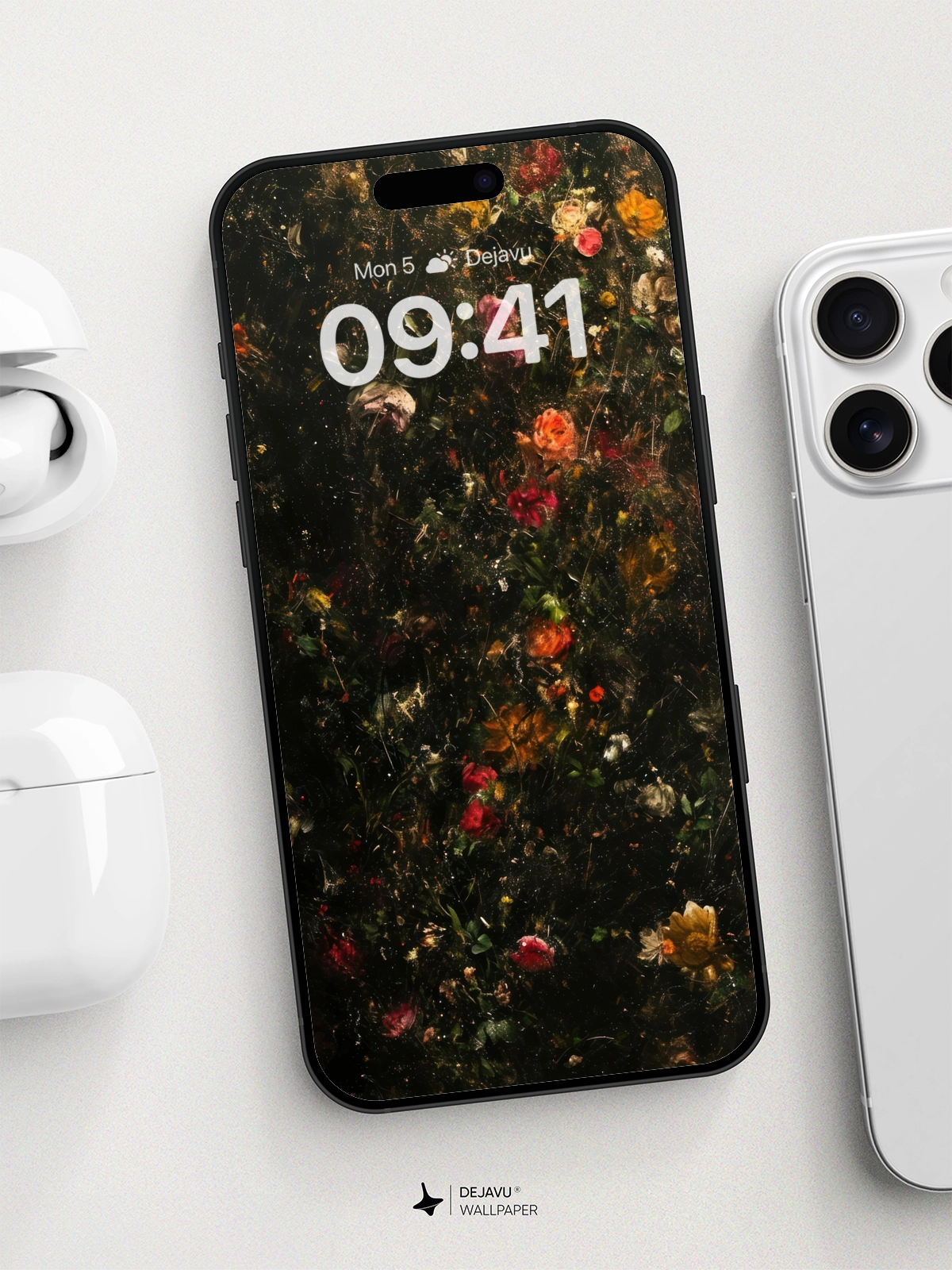 8K Abstract Floral Painting Wallpaper