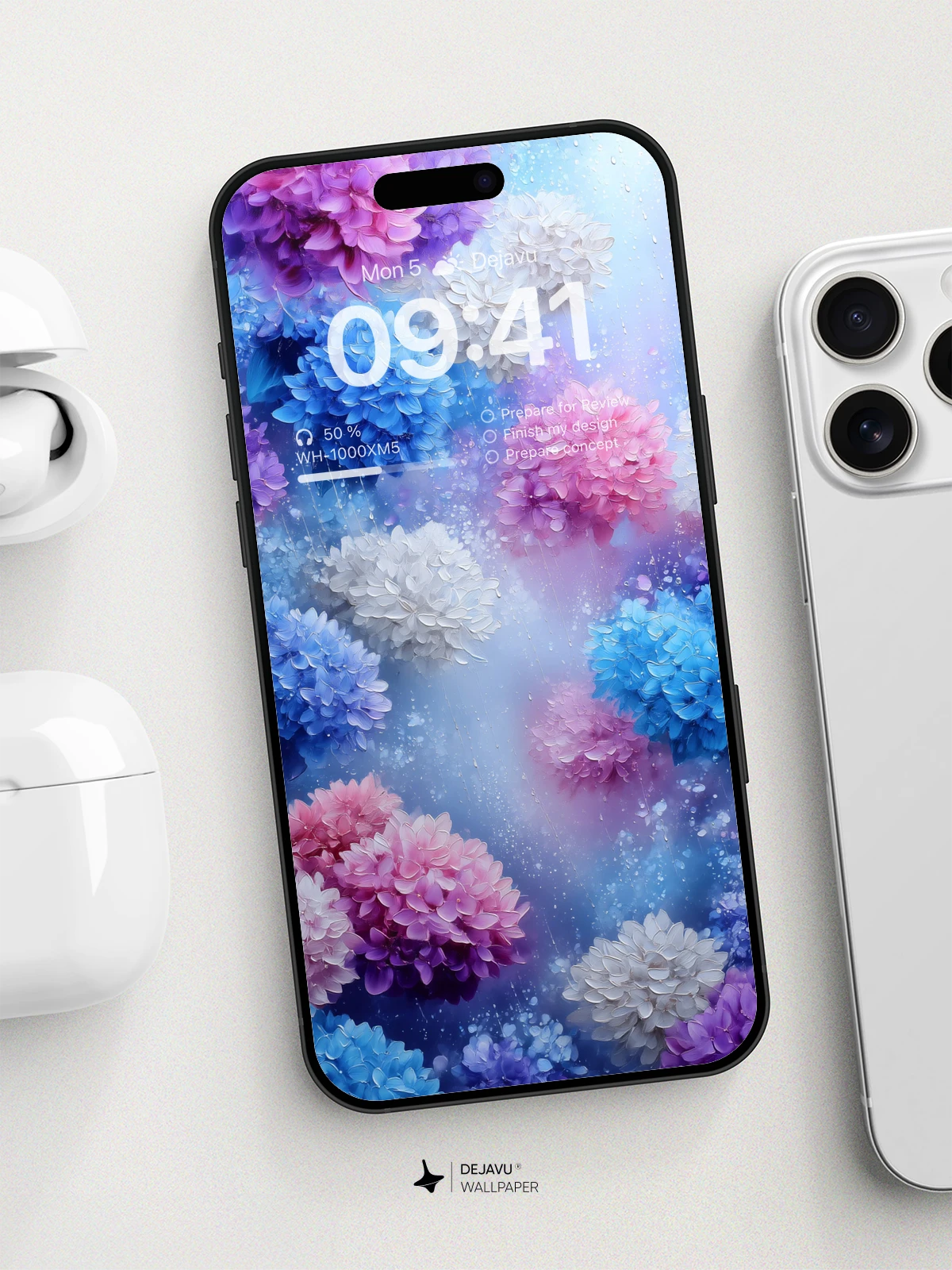 8K Abstract Floral Painting Wallpaper