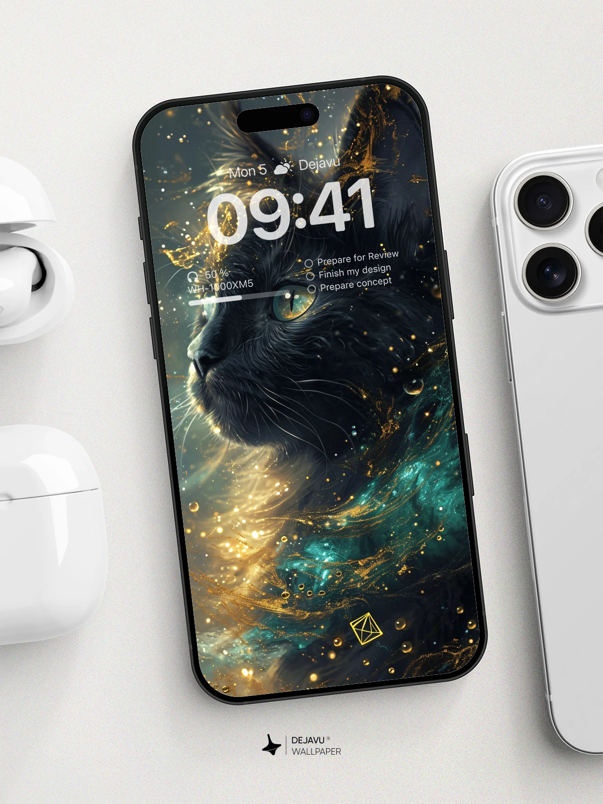 8K Abstract Fantasy Cat Wallpaper