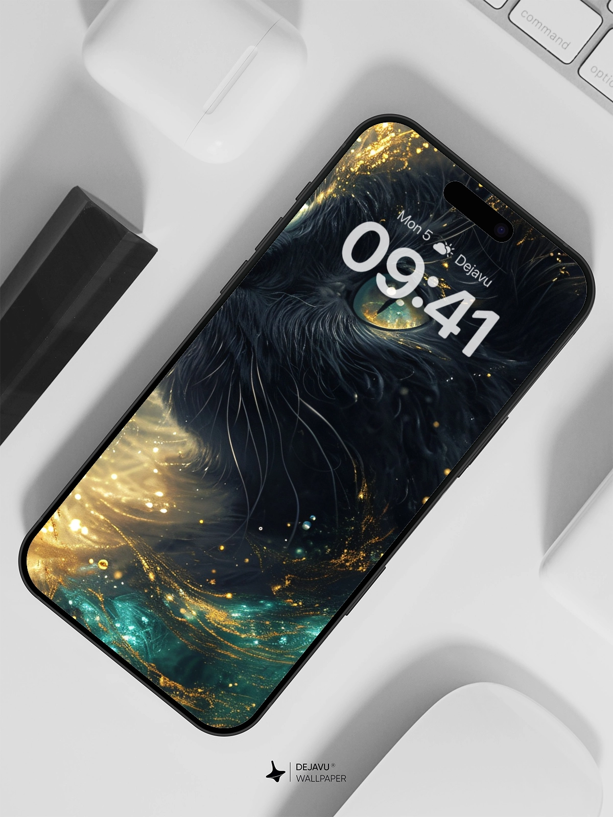 8K Abstract Fantasy Cat Wallpaper