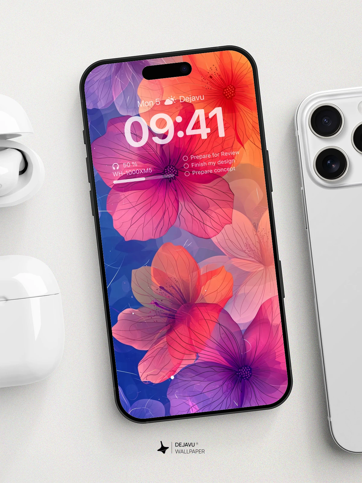 8K Abstract Floral Minimal Aesthetic Wallpaper