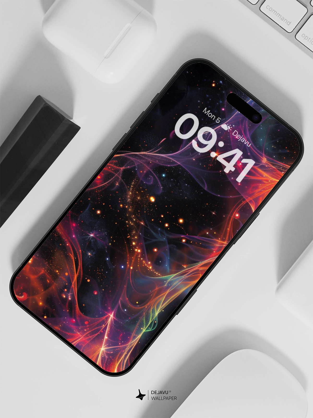 8K Abstract Cosmic Cat Wallpaper
