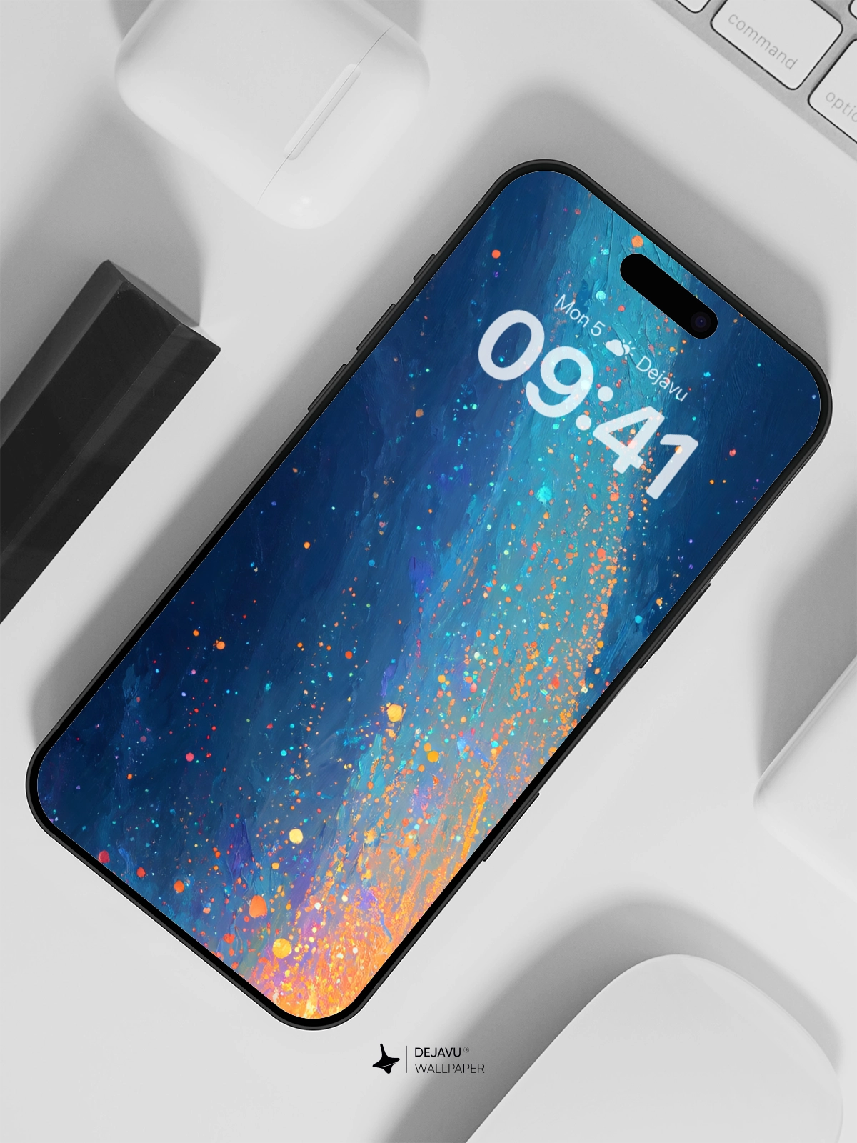 8K Abstract Cosmic Painting: Minimal Aesthetic for iPhone & Android