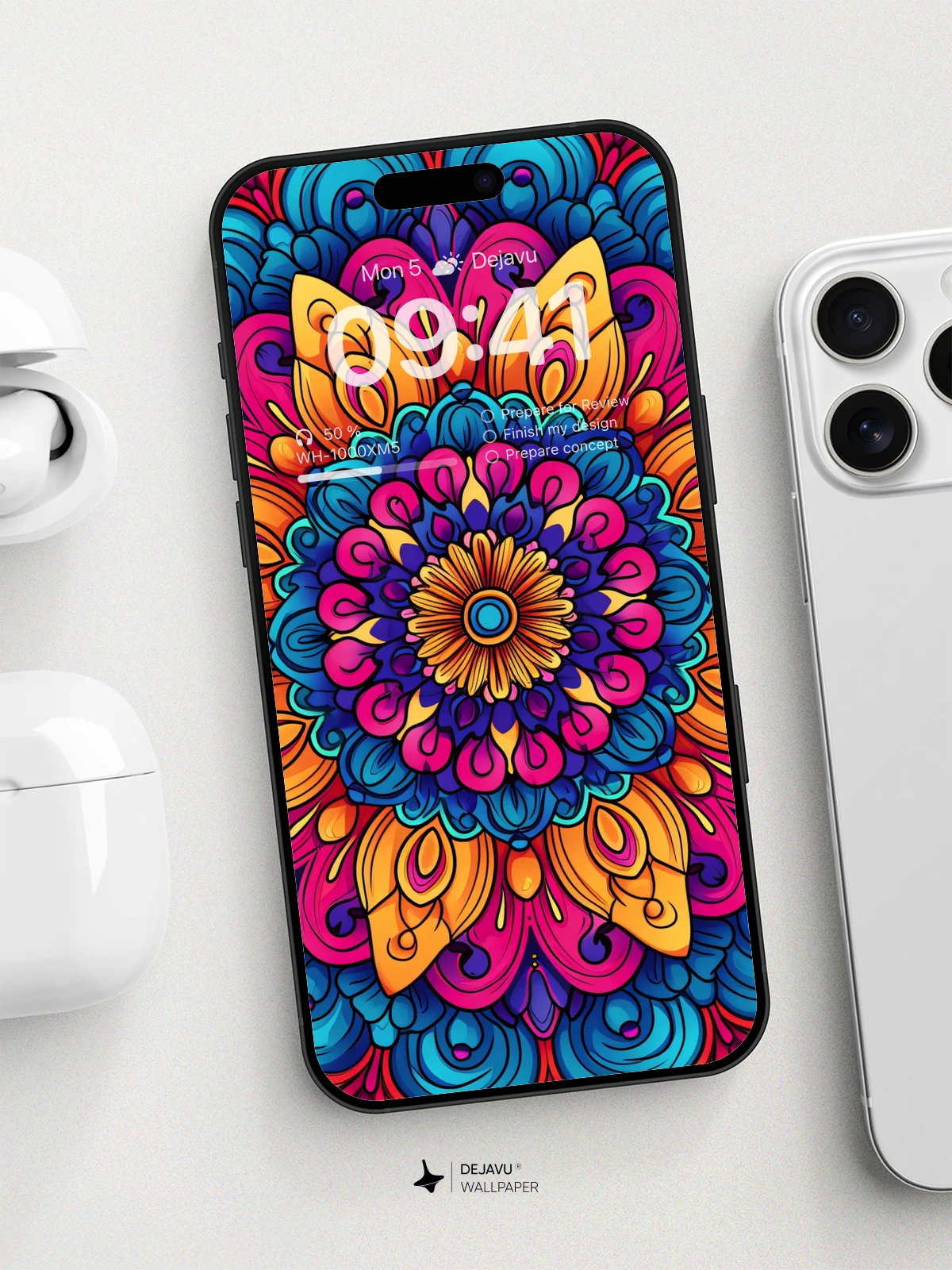 Vibrant Mandala 8K Wallpaper: Abstract Art for iPhone & Android