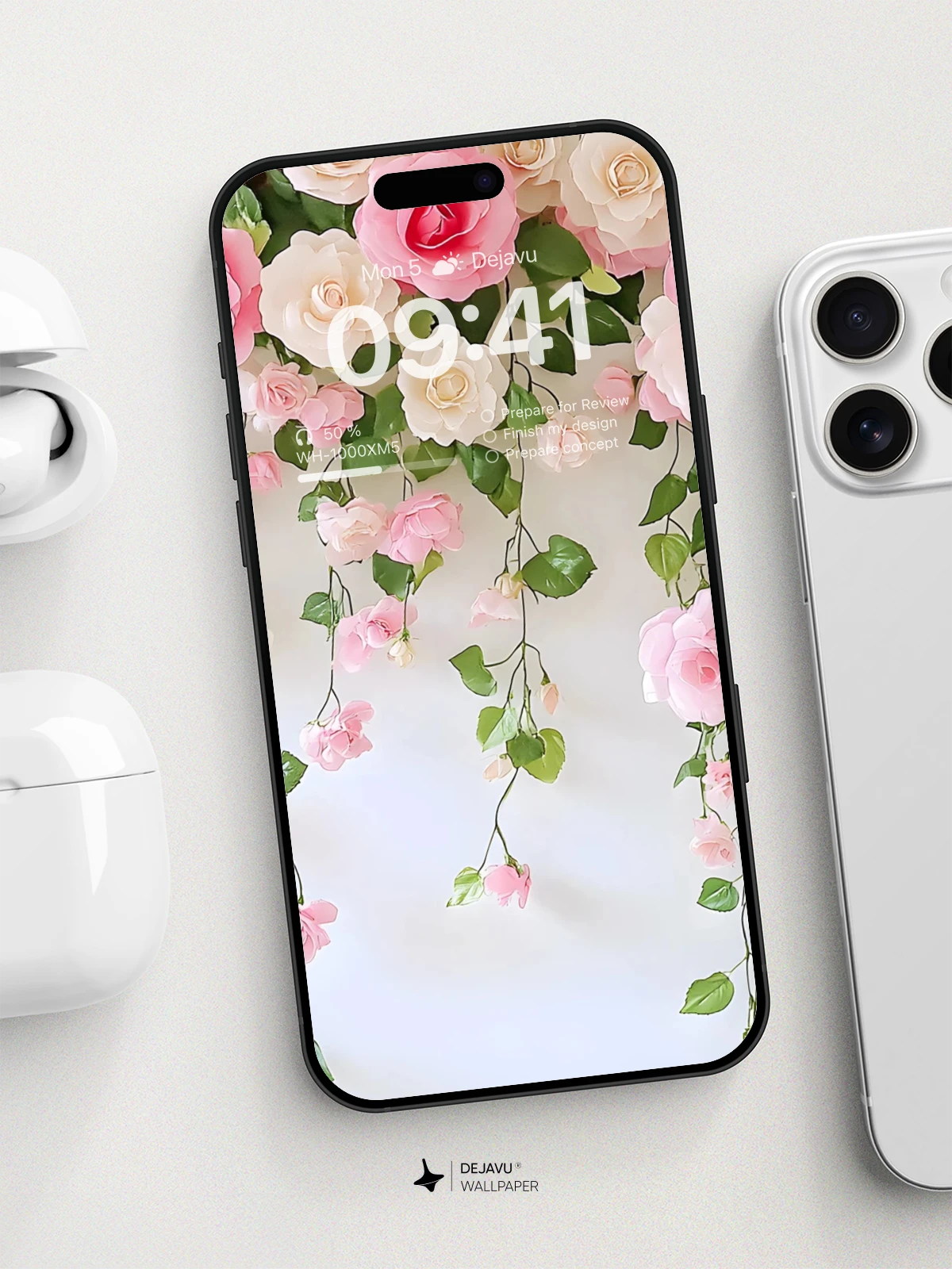 8K Aesthetic Floral Wallpaper: Soft Gradient Roses for iPhone & Android