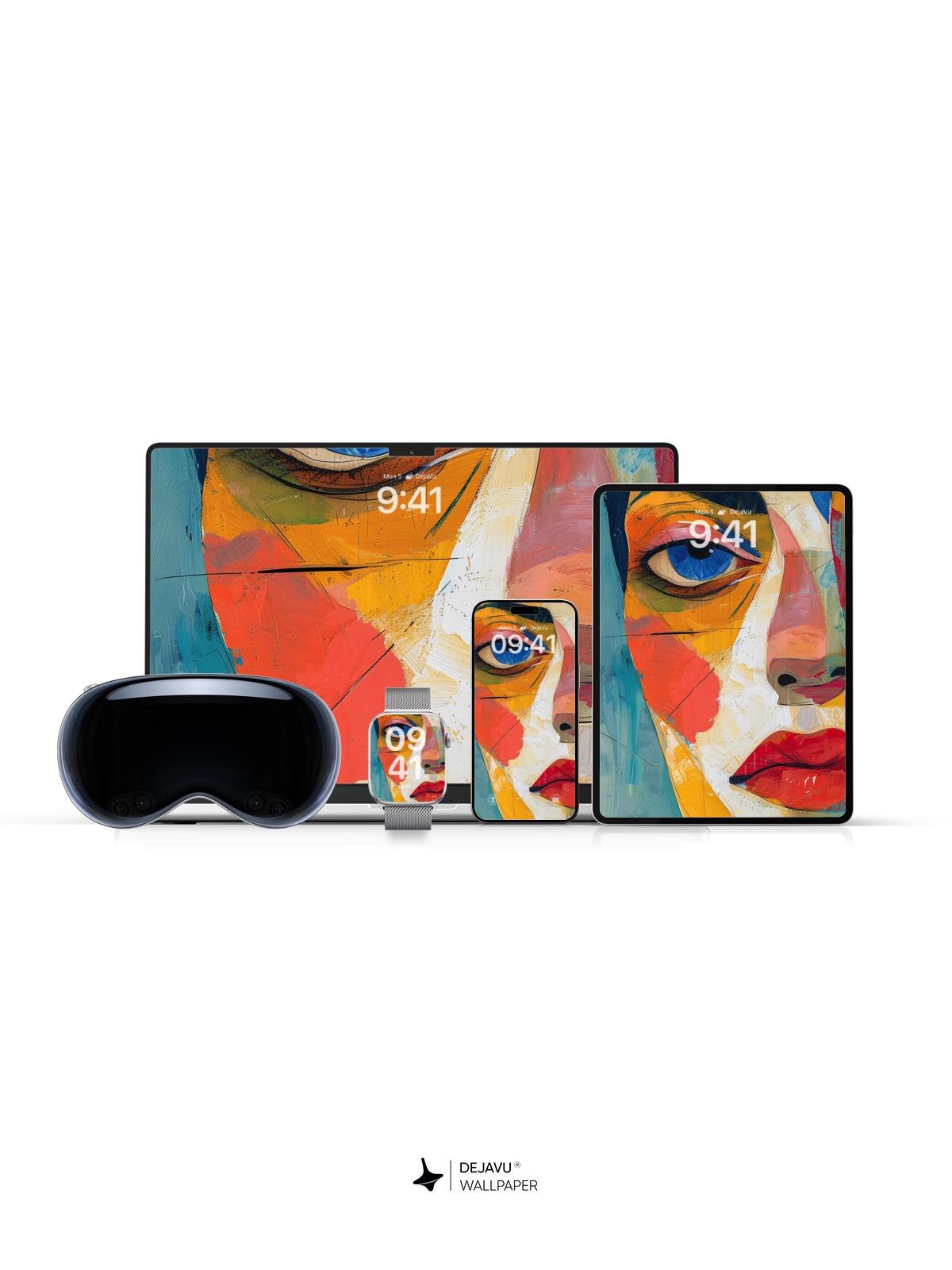 8K Abstract Face Painting: Vibrant Colors and Bold Strokes