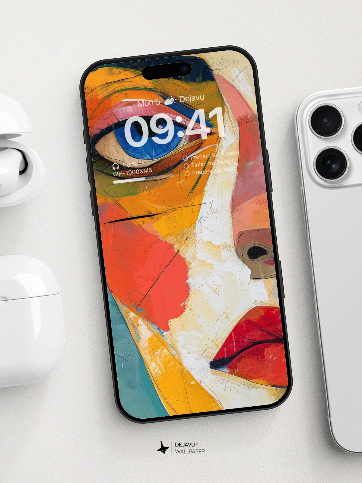 8K Abstract Face Painting: Vibrant Colors and Bold Strokes