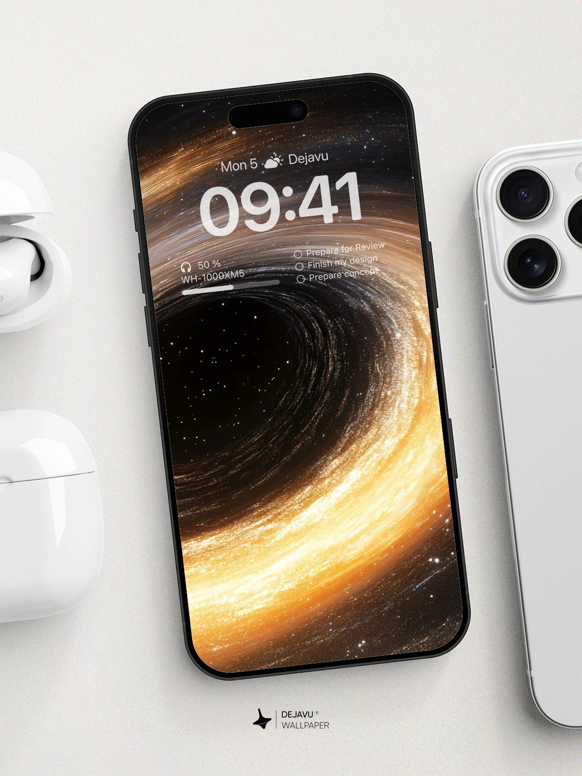 8K Abstract Black Hole Minimal Wallpaper