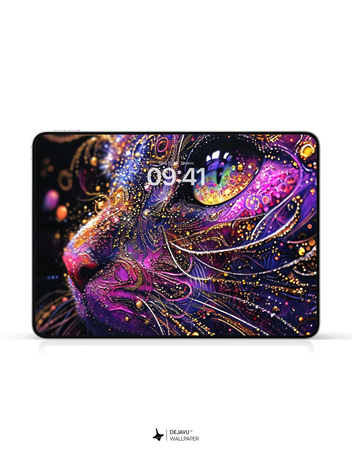 8K Abstract Cosmic Cat Wallpaper