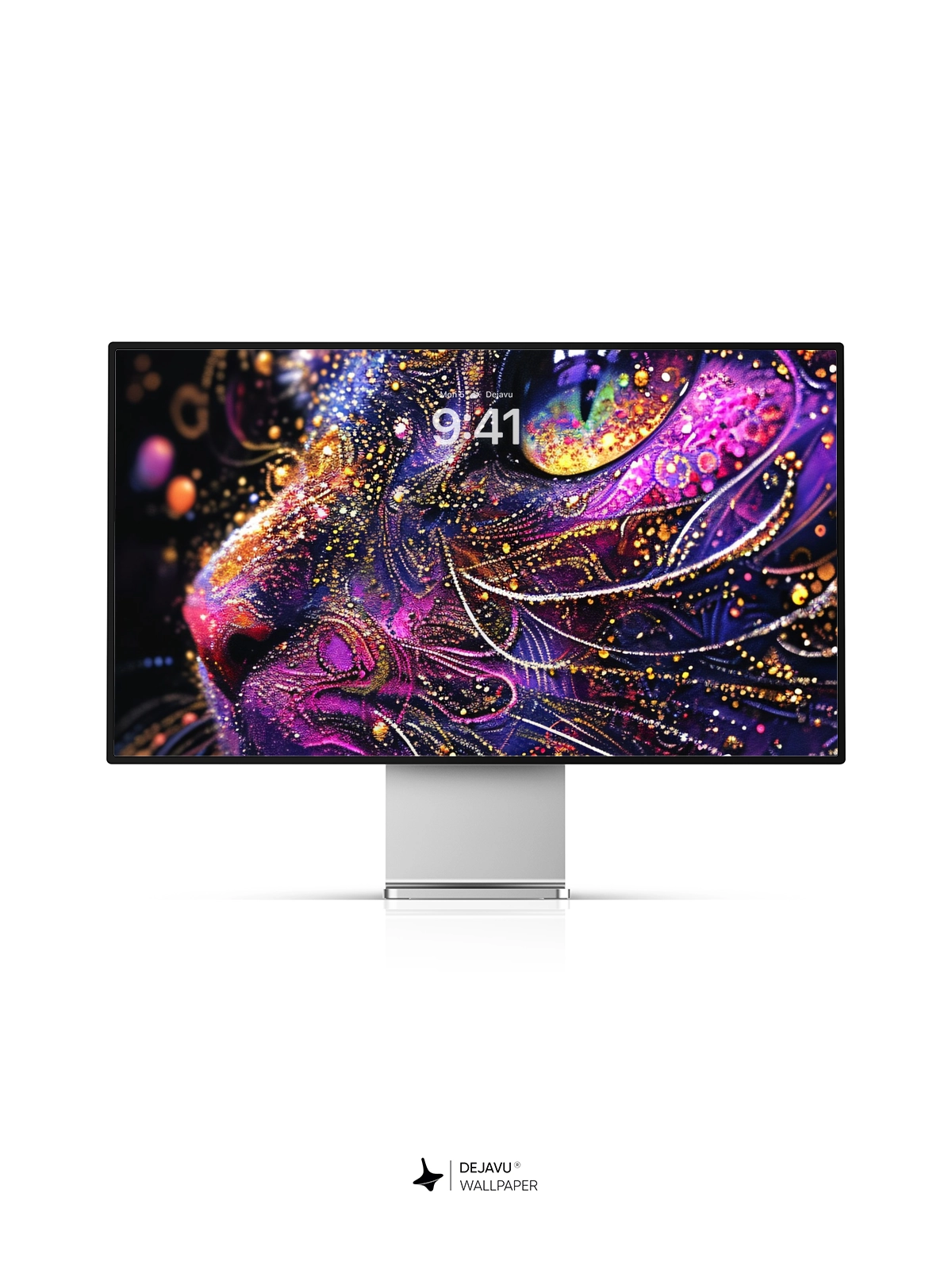 8K Abstract Cosmic Cat Wallpaper
