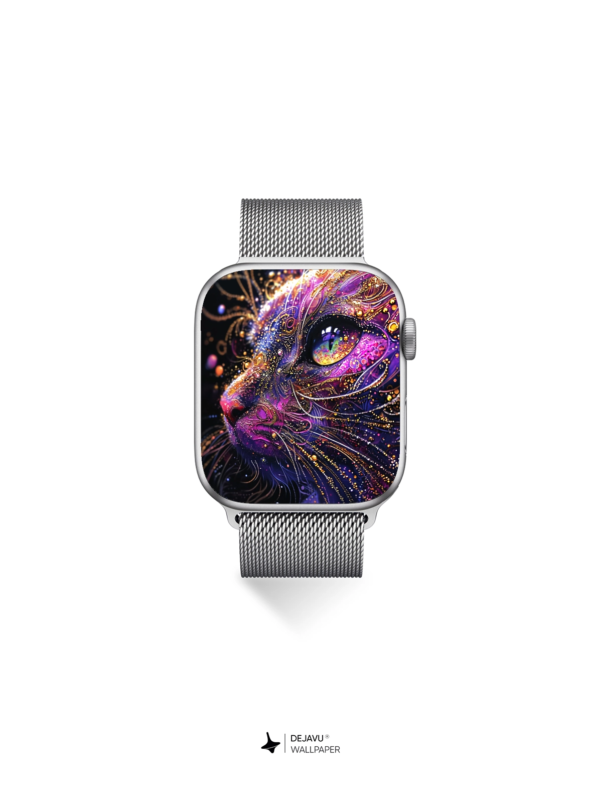 8K Abstract Cosmic Cat Wallpaper