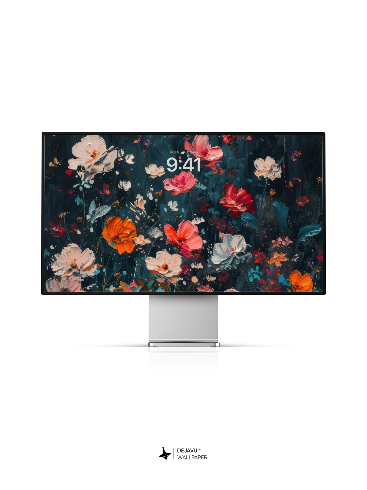 8K Abstract Floral Painting Wallpaper