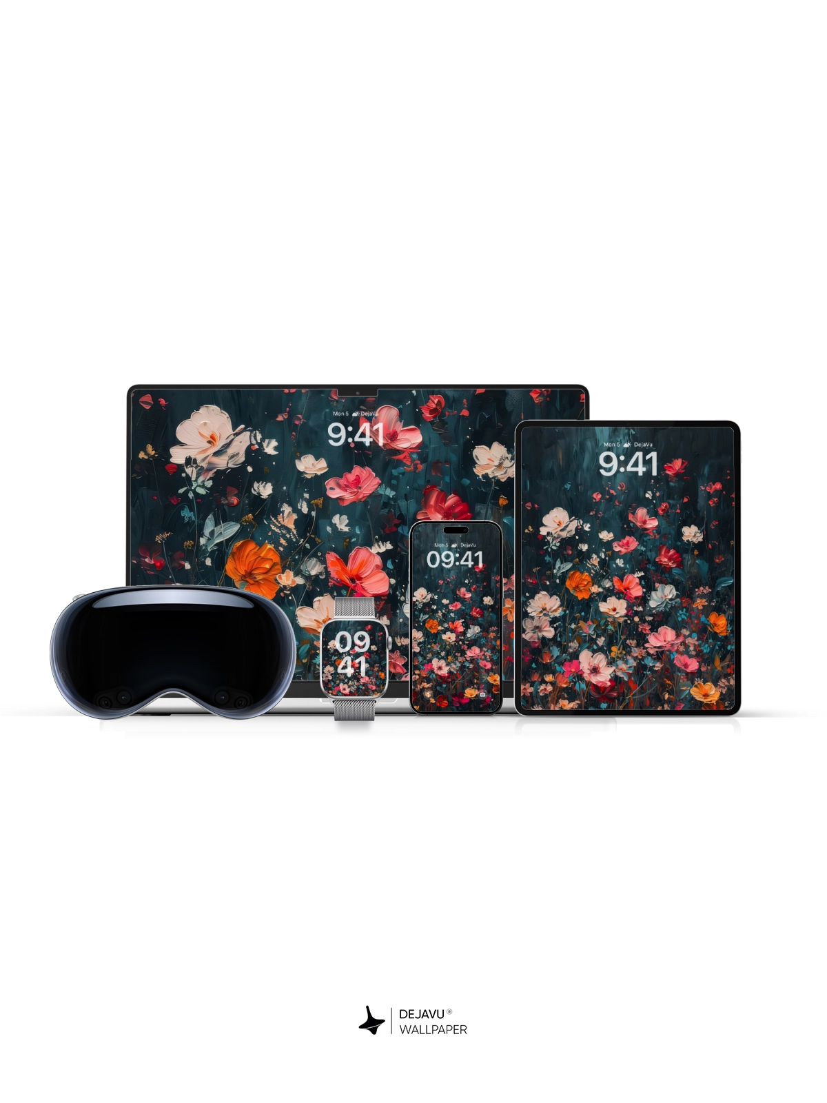 8K Abstract Floral Painting Wallpaper