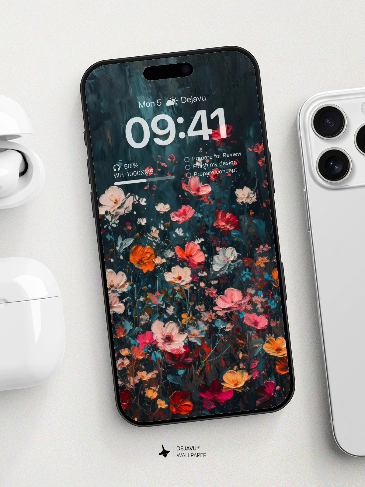 8K Abstract Floral Painting Wallpaper